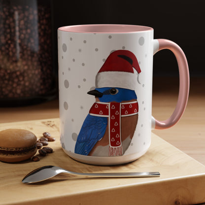 Bluebird Christmas Bird Coffee Mug