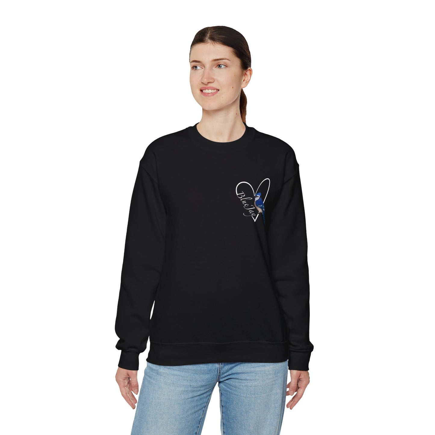 Blue Jay Heart Birdlover Biologist Bird Sweatshirt