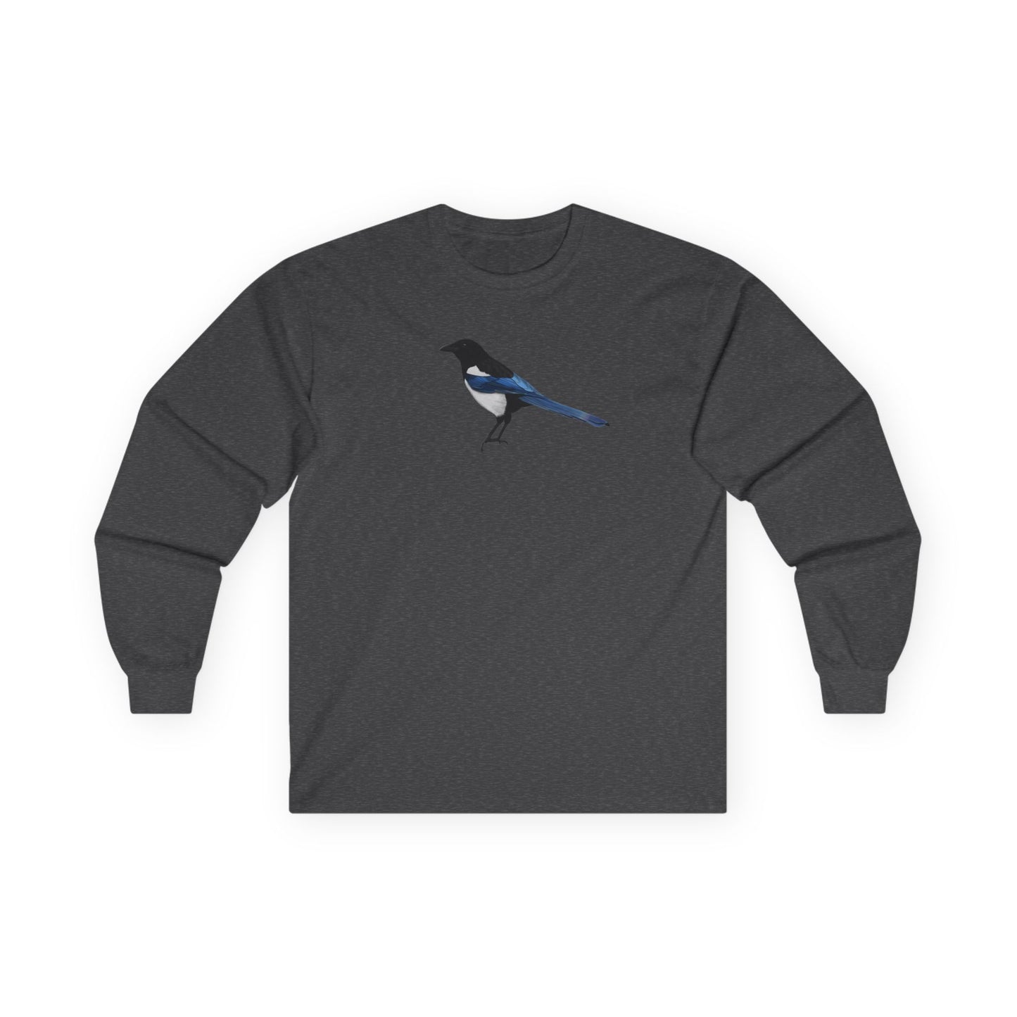 Magpie Birding & Birdwatching Bird Cotton Long Sleeve T-Shirt