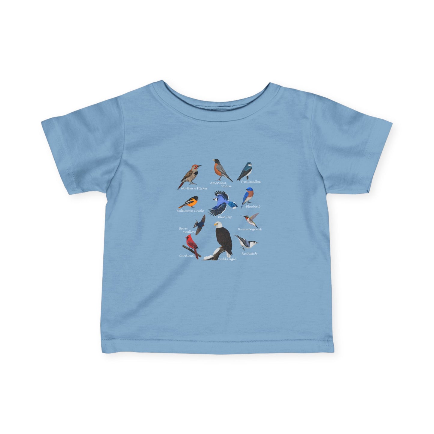 Blue Jay Cardinal Bluebird Oriole Robin Backyard Birds Baby & Toddler T-Shirt