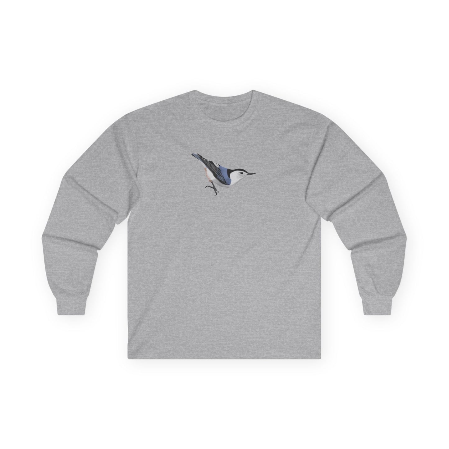 Nuthatch Birding & Birdwatching Bird Cotton Long Sleeve T-Shirt