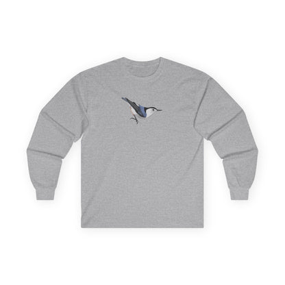 Nuthatch Birding & Birdwatching Bird Cotton Long Sleeve T-Shirt