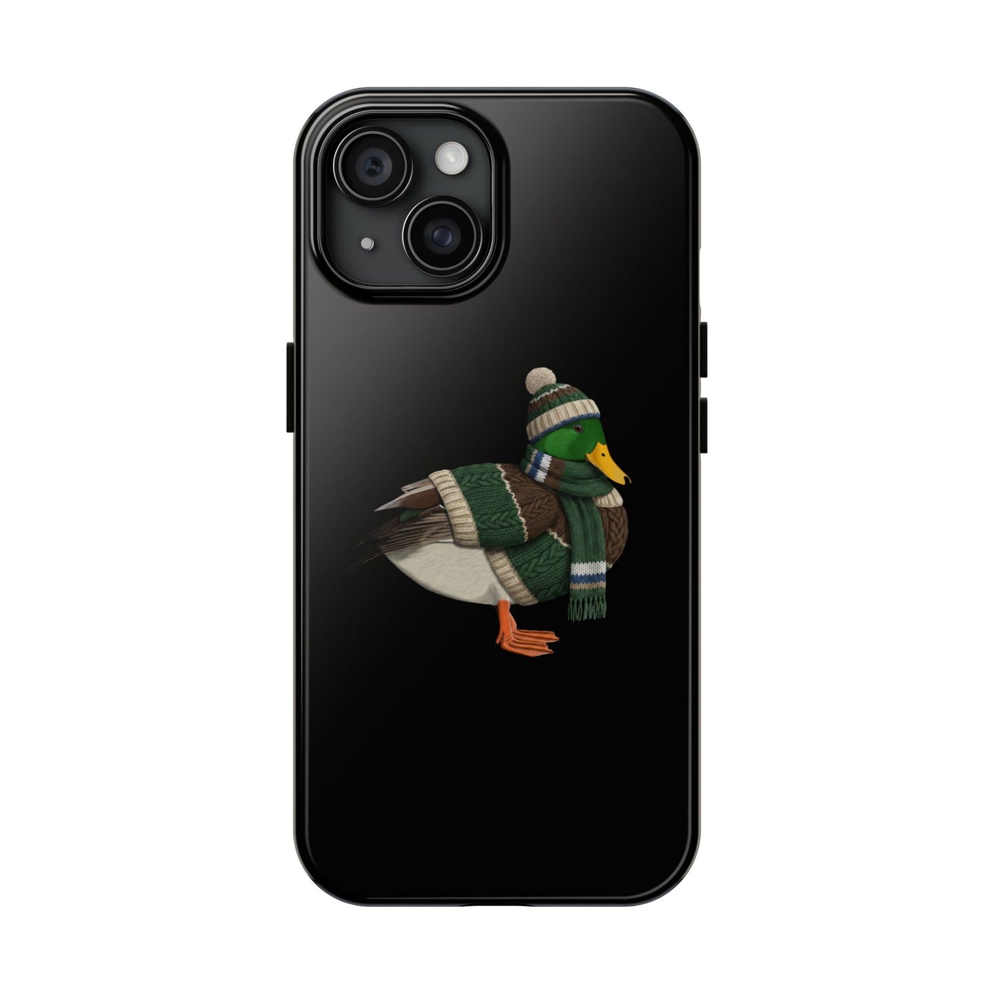 鳥のアートが描かれたマラードの二層式iPhoneケース – 鳥類学者や鳥愛好家へのプレゼントに最適