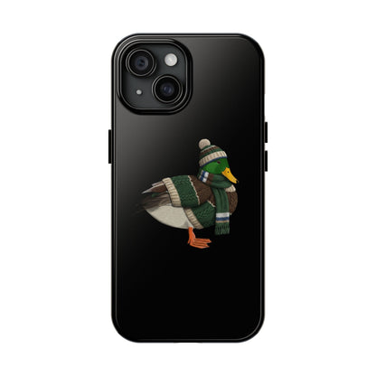 鳥のアートが描かれたマラードの二層式iPhoneケース – 鳥類学者や鳥愛好家へのプレゼントに最適