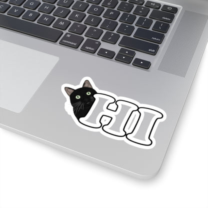 Black Cat Hi Cat Lover Sticker