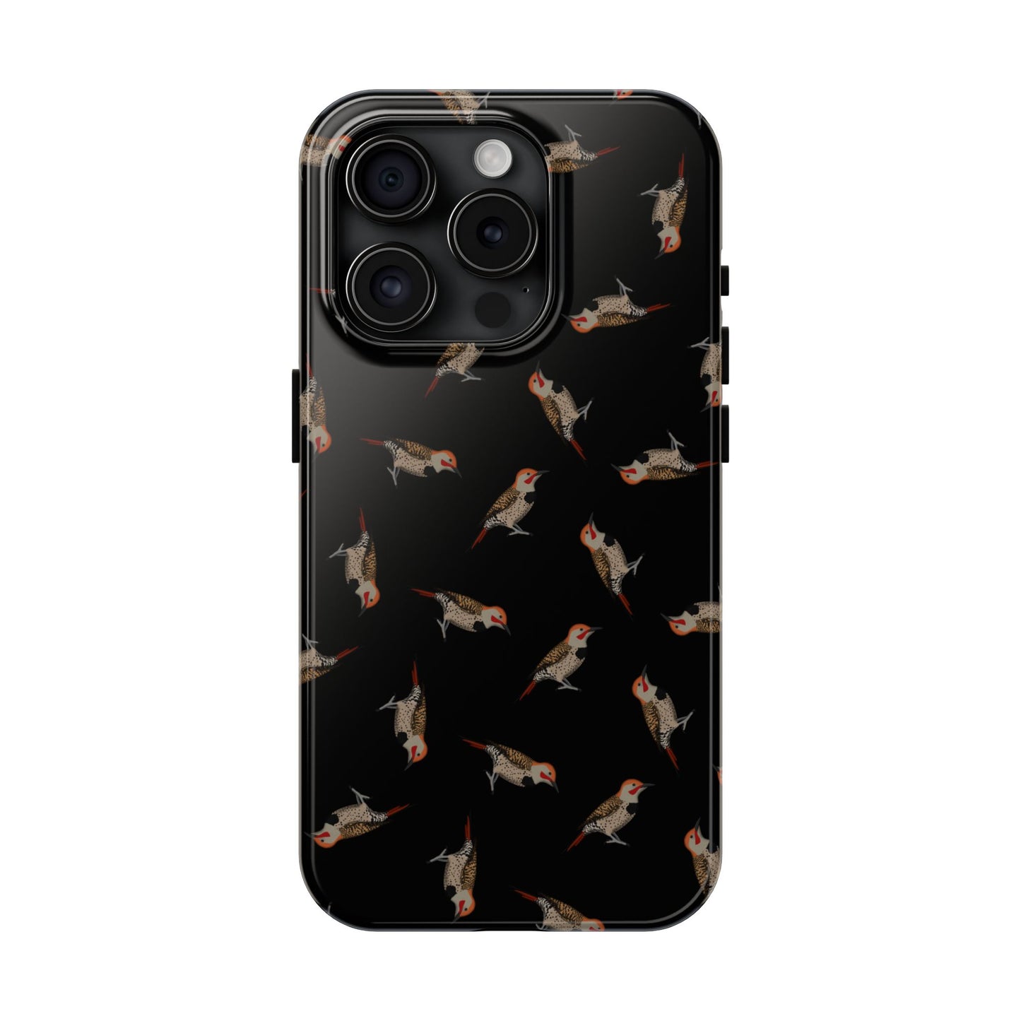 Northern Flicker iPhone Case Black – Premium Tough Phone Cover for Bird Lovers