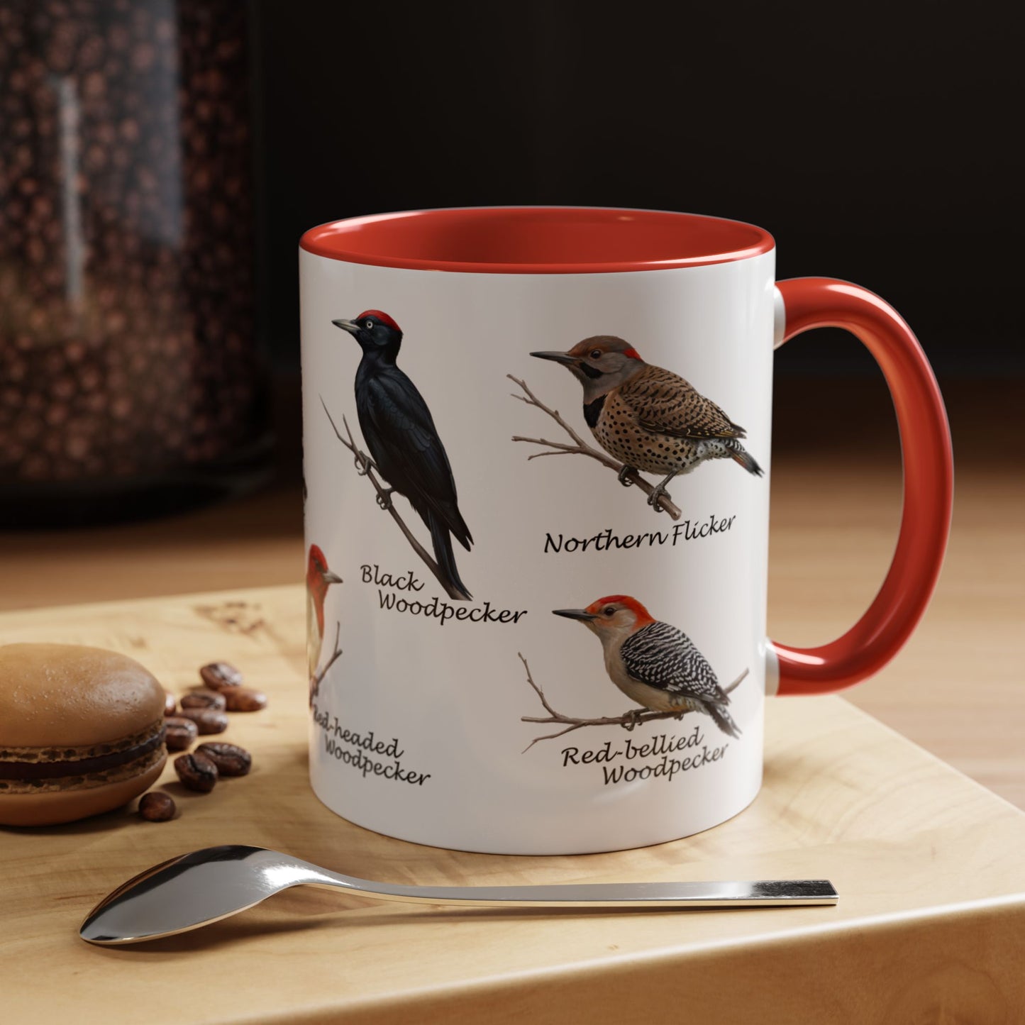 Woodpecker Mug on 11 oz background