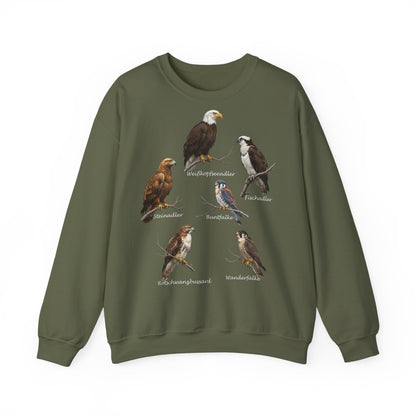 Sweatshirt mit Greifvögeln: Adler, Falke & Co. | Vogelkunde & Outdoor