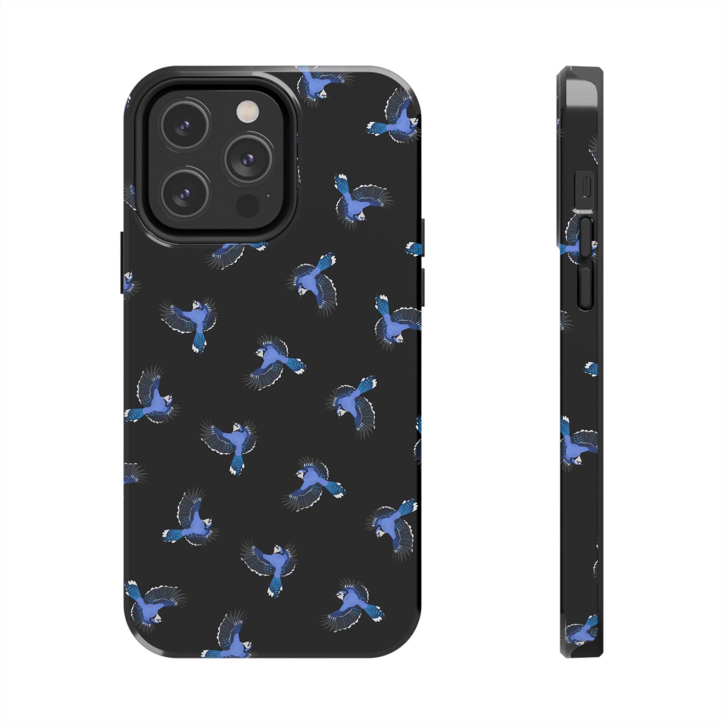 Blue Jay iPhone Case Black – Premium Tough Phone Cover for Bird Lovers