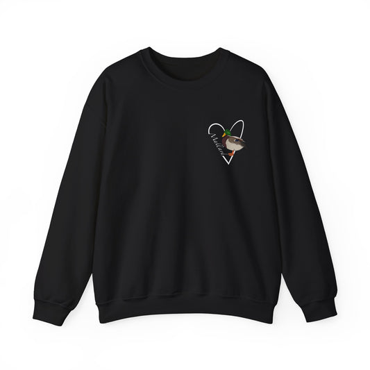 Mallard Heart Birdlover Biologist Bird Sweatshirt