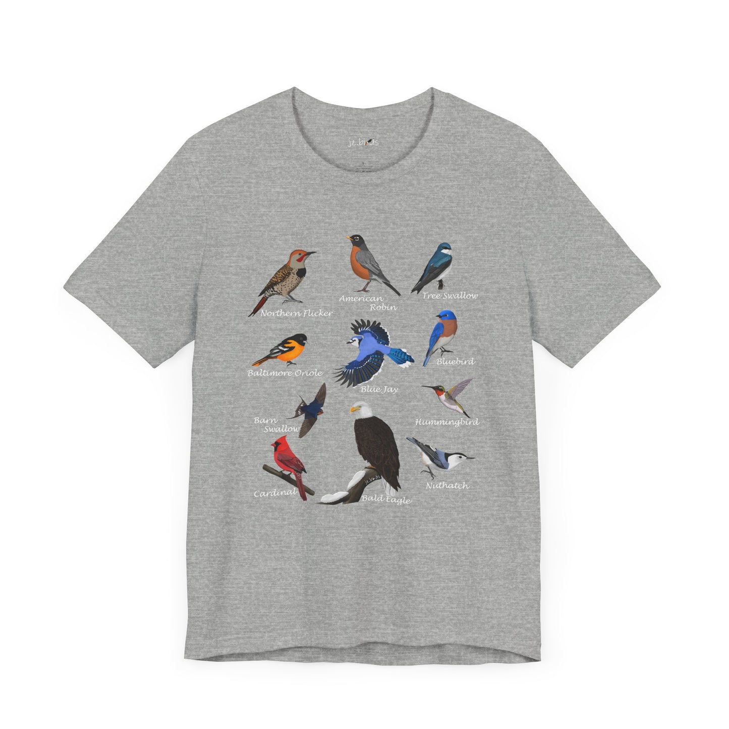 Blue Jay Cardinal Hummingbird Robin Bald Eagle Birding & Birdwatching Bird T-Shirt