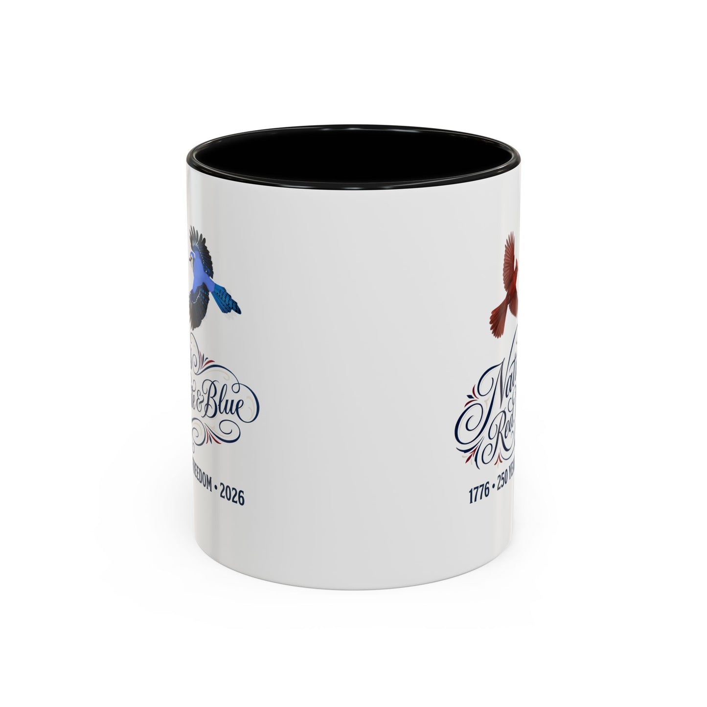 Cardinal & Blue Jay America 250 Mug | Red, White & Blue Ceramic Cup