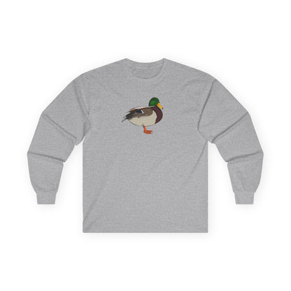 Mallard Birding & Birdwatching Bird Cotton Long Sleeve T-Shirt