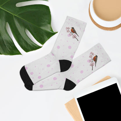 American Robin Socks on Accessories background