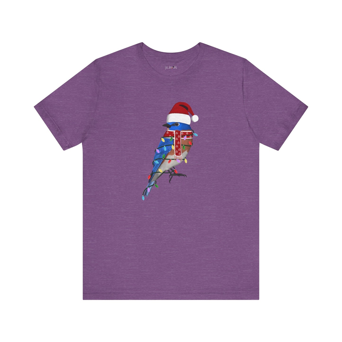 Bluebird with Fairy Lights Christmas Bird T-Shirt