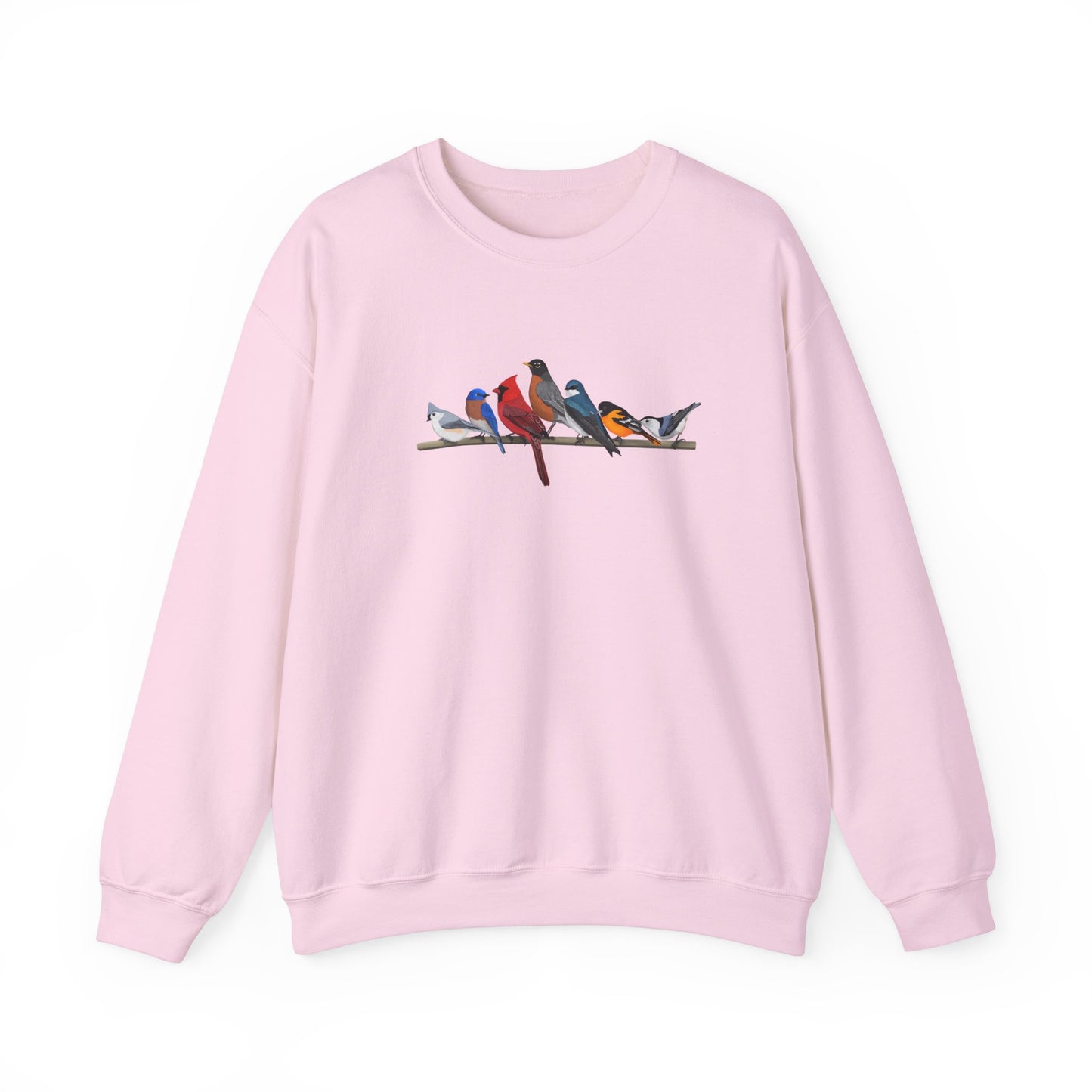 Birds on a Branch Robin Cardinal Tree Swallow Bluebird Oriole Bird Birding & Birdwatching Sweatshirt