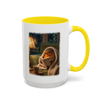 Robin Rosi Reading a Book Mug for Bird Lovers