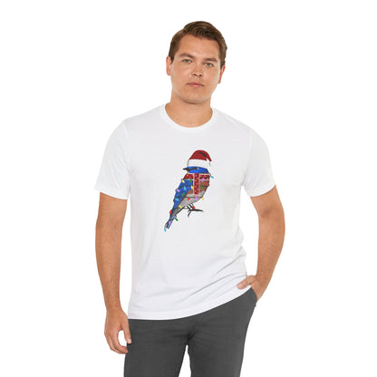 Bluebird with Fairy Lights Christmas Bird T-Shirt