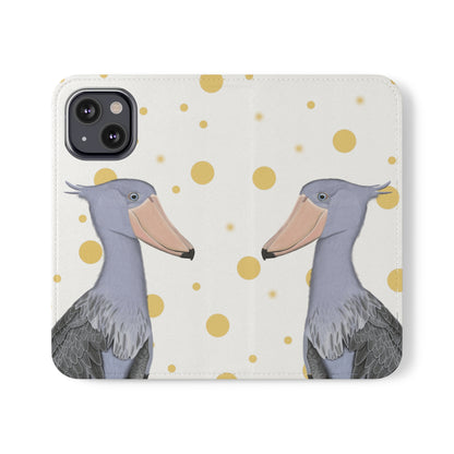 Shoebill Bird Art Phone Flip Case