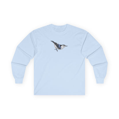 Nuthatch Birding & Birdwatching Bird Cotton Long Sleeve T-Shirt