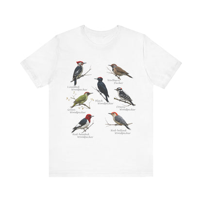 Woodpecker T-Shirt on bird lover background