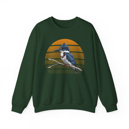 Belted Kingfisher Sweatshirt | Bird Watcher Crewneck | Unisex Songbird Gift for Bird Lovers