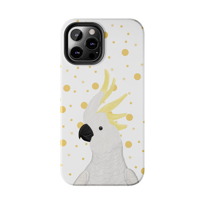 Cockatoo Bird Art Tough Phone Case White