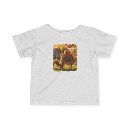 Robin & Squirrel Hug Cute Bird Baby & Toddler Fine Jersey T-Shirt