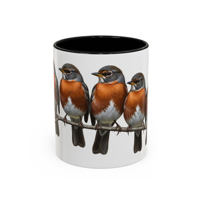 枝に止まるアメリカムシクイの陶器製バードコーヒーマグ – バードウォッチャーへのカスタムギフト