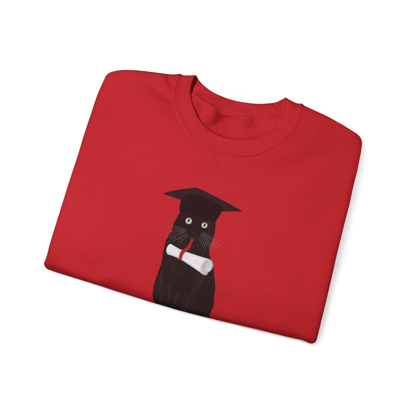 Black Cat Graduate Cat Lover Graduation Sweatshirt