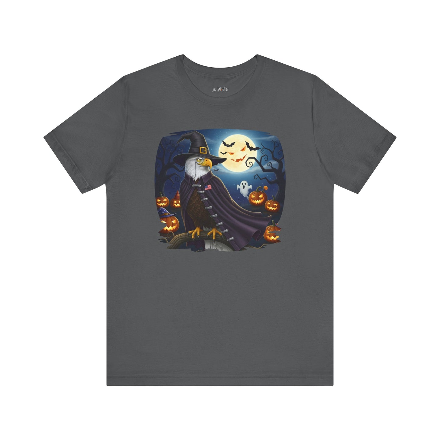 Bald Eagle Halloween Bird T-Shirt - Spooky Full Moon Halloween Costume for Bird Lovers