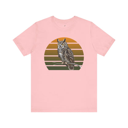 Great Horned Owl T-Shirt | Bird Lover & Birder Retail Fit Apparel | Unisex Wildlife Raptor Tee
