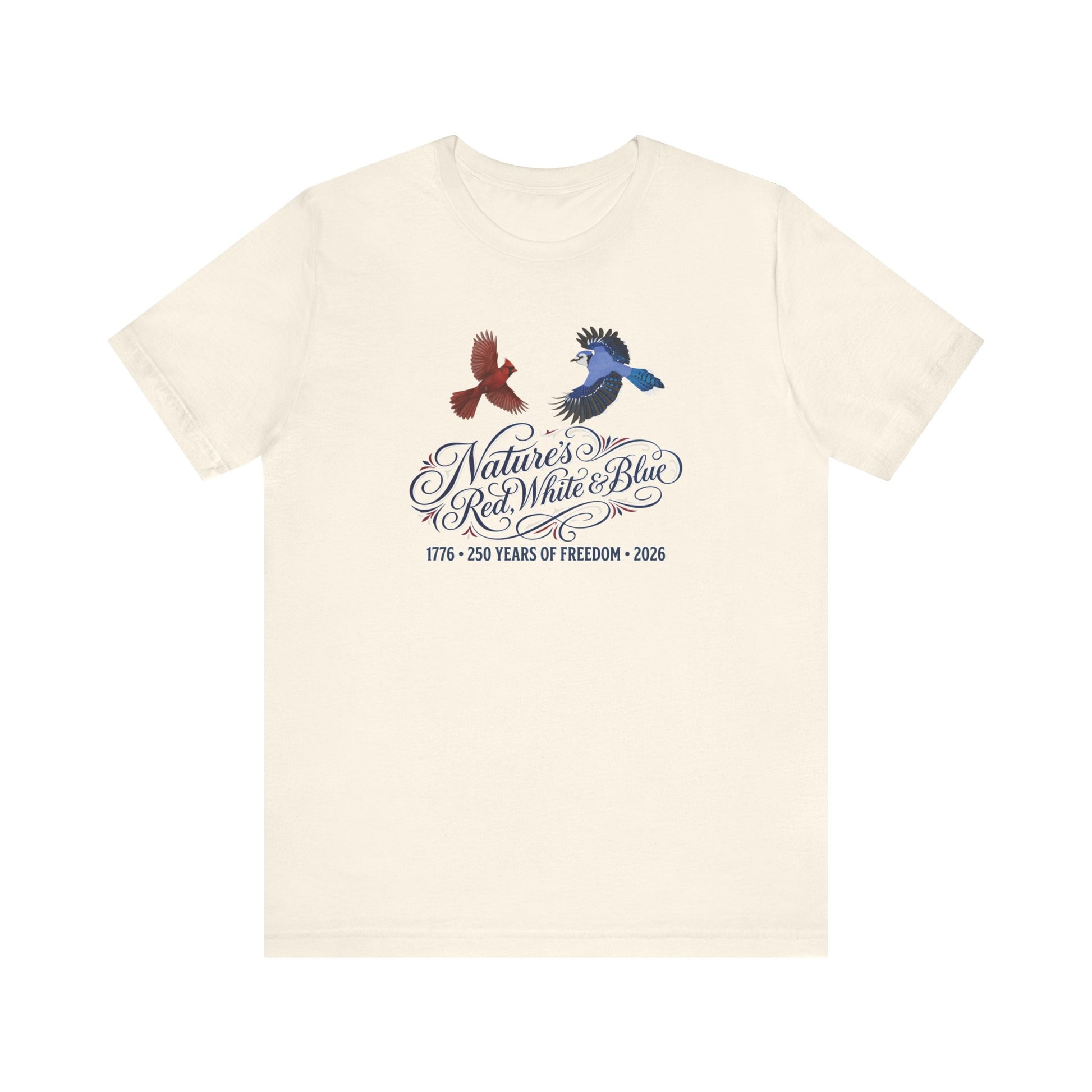 Nature's Red, White & Blue Patriotic Jay Cardinal Bird T-Shirt | America 250 – lover
