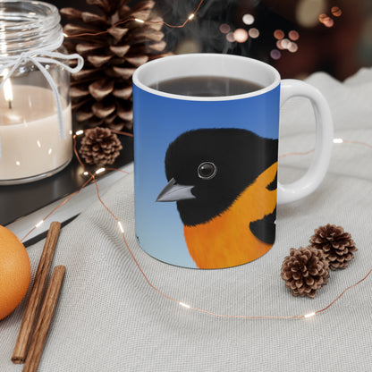 Baltimore Oriole Bird Ceramic Mug 11oz - jz.birds