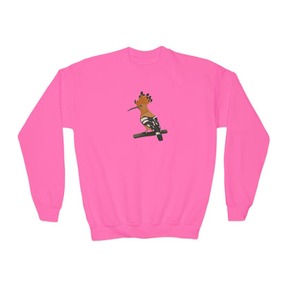 Hoopoe Bird Birdwatching Youth Crewneck Sweatshirt