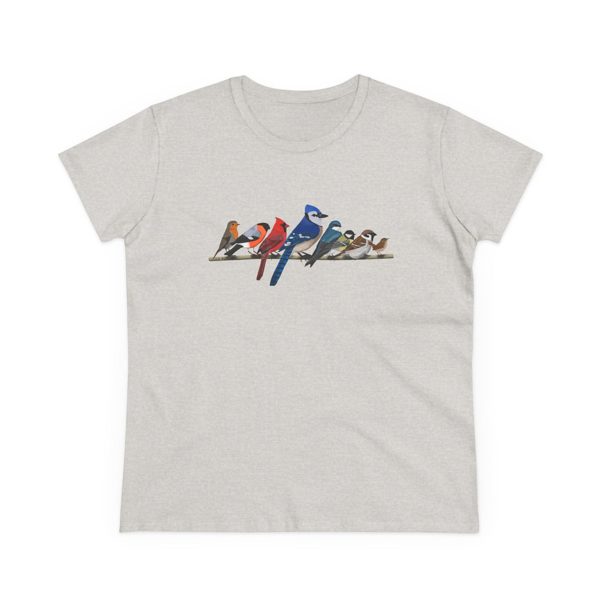 Blue Jay, Cardinal and Finch Women's T-Shirt in Navy