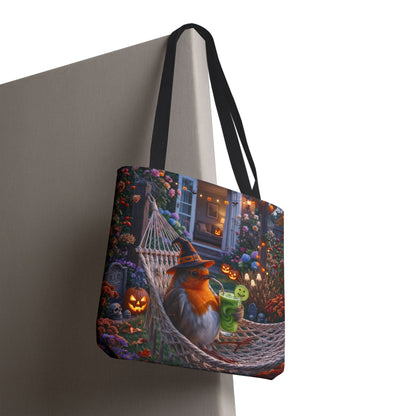 Robin Rosi Halloween Hammock Tote Bag for Spooky Season and Cozy Fall Lovers