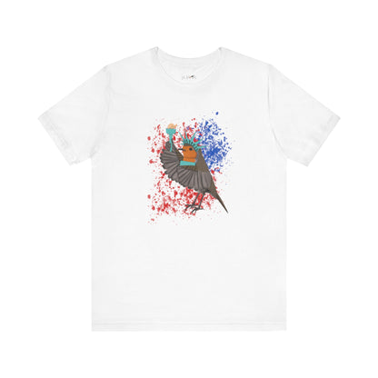 Robin 4th of July Independence Day Statue of Liberty Bird T-Shirt