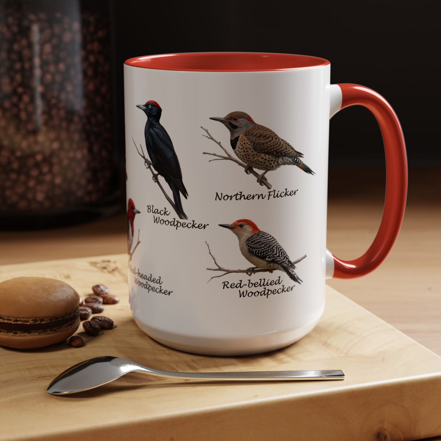 Woodpecker Mug in Black