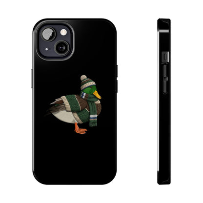 鳥のアートが描かれたマラードの二層式iPhoneケース – 鳥類学者や鳥愛好家へのプレゼントに最適