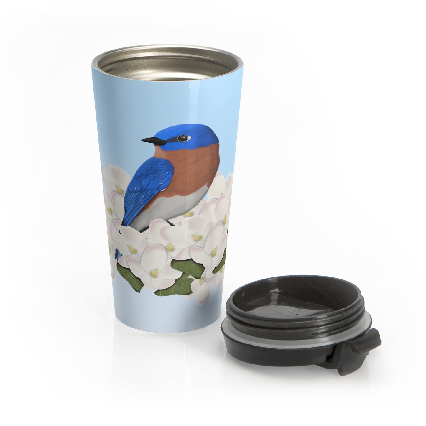 Eastern Bluebird Bird Stainless Steel Travel Mug 15oz - jz.birds