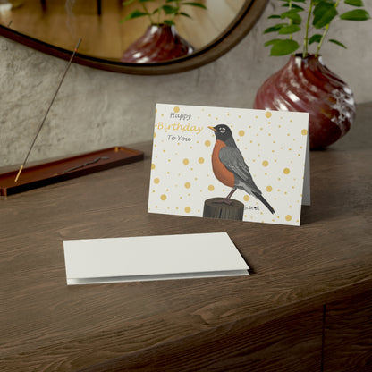 American Robin Birthday Cards – bird card, greeting