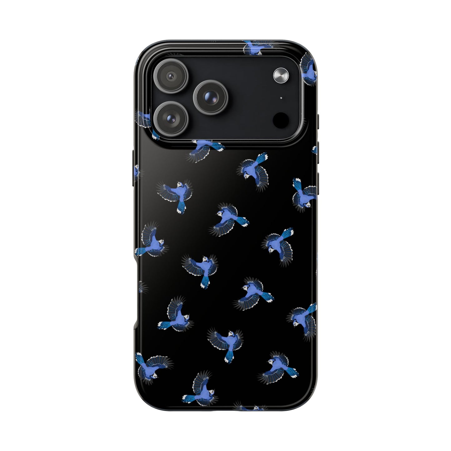 Blue Jay iPhone Case Black – Premium Tough Phone Cover for Bird Lovers