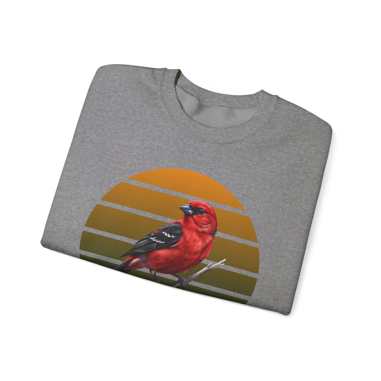 Scarlet Tanager Sweatshirt | Bird Watcher Crewneck | Unisex Songbird Gift for Bird Lovers