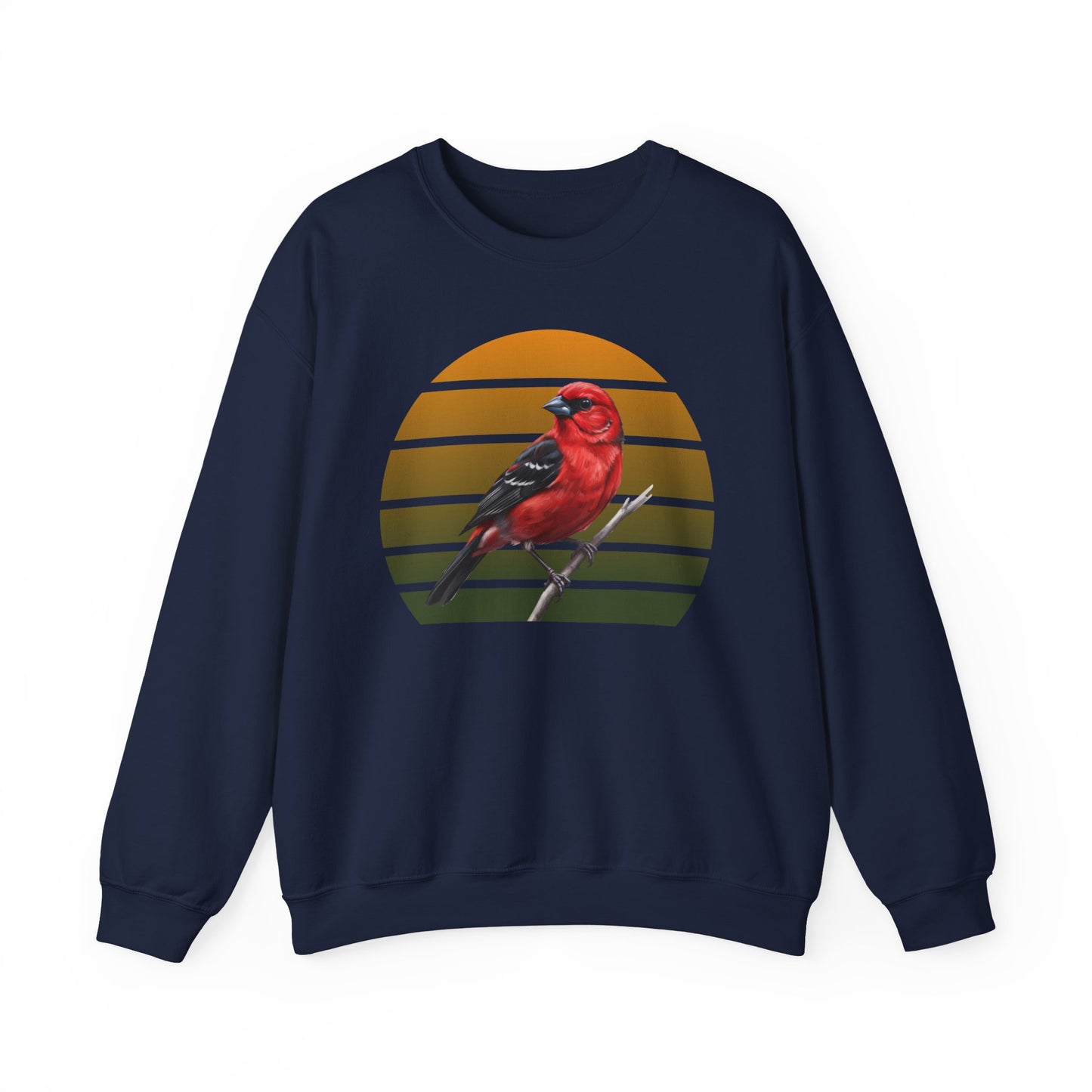 Scarlet Tanager Sweatshirt | Bird Watcher Crewneck | Unisex Songbird Gift for Bird Lovers