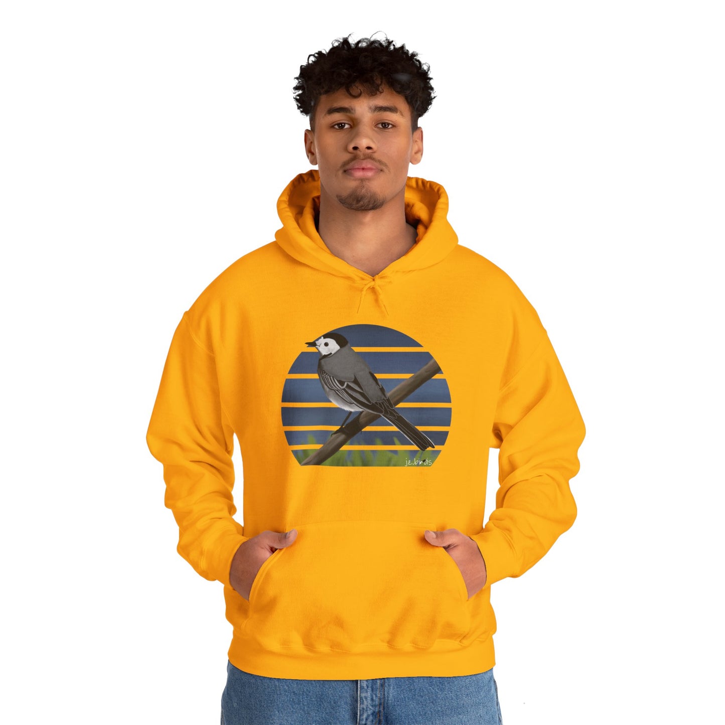 White Wagtail Bird Hoodie