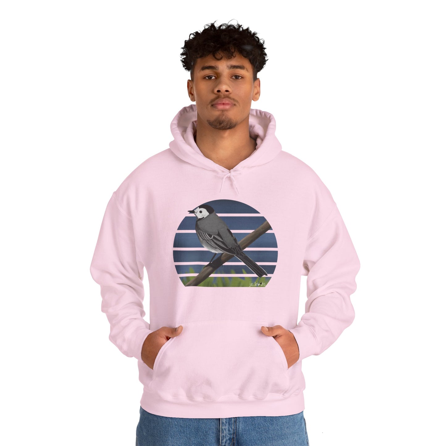 White Wagtail Bird Hoodie