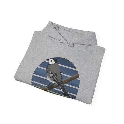 White Wagtail Bird Hoodie