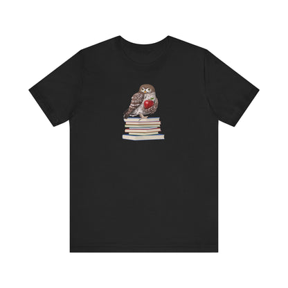 Cute Owl on Books Teacher Shirt – Back to School Apple Aesthetic