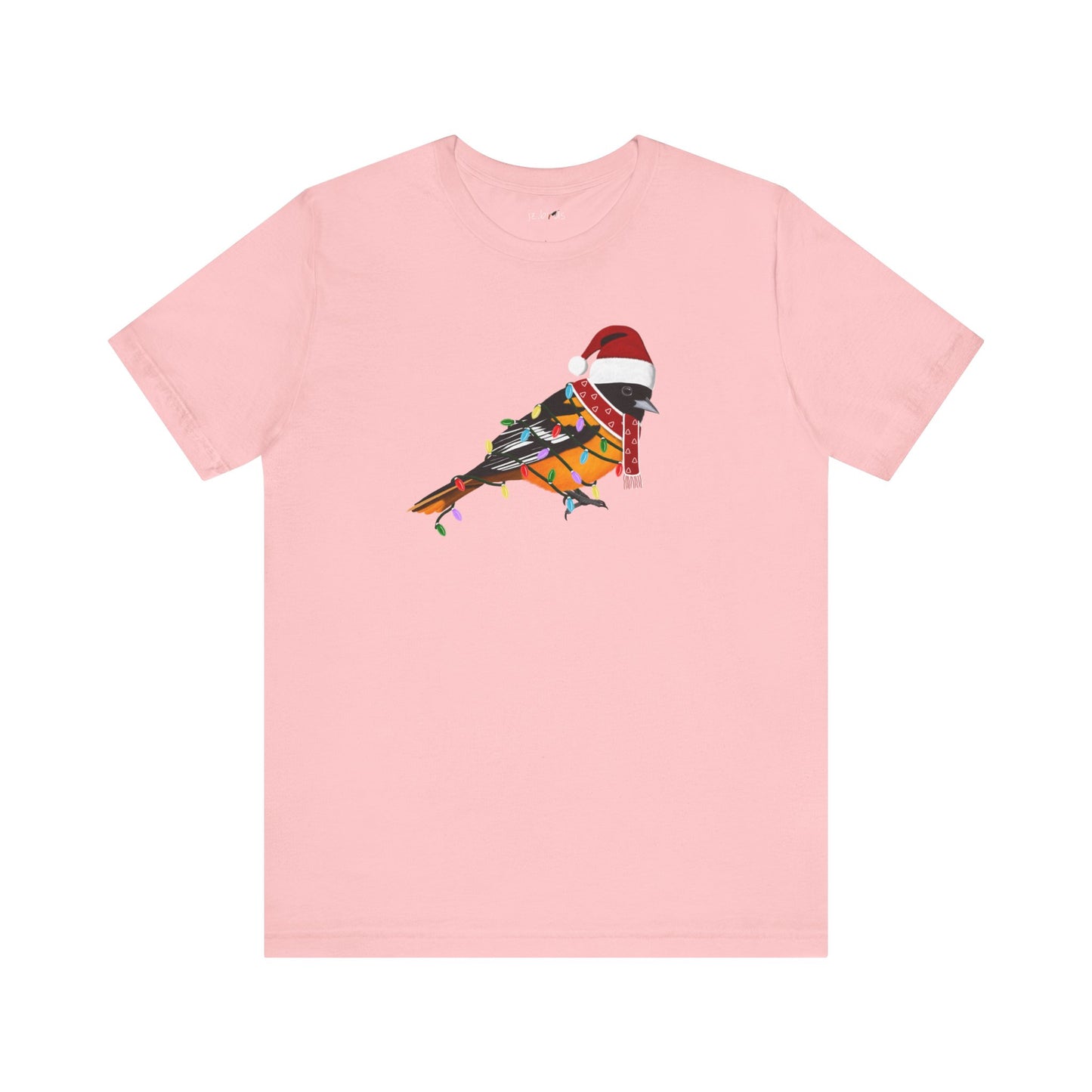 Baltimore Oriole with Fairy Lights Christmas Bird T-Shirt